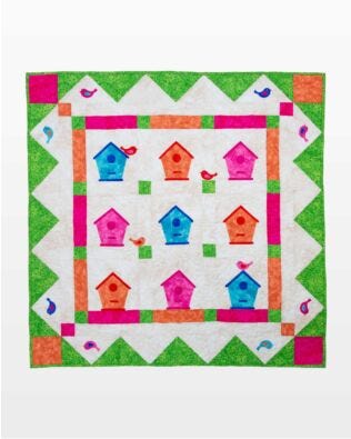 GO! Birdhouse Nine Patch Party Throw Quilt Pattern