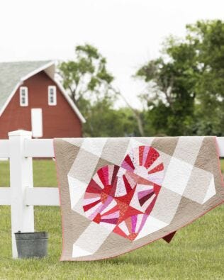 GO! Gingham Heart Throw Quilt Pattern