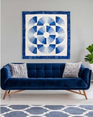 GO! Waves of Blue Throw Quilt Pattern