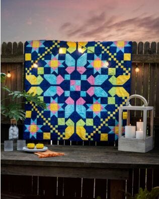 GO! Butterfly Under the Stars Throw Quilt Pattern