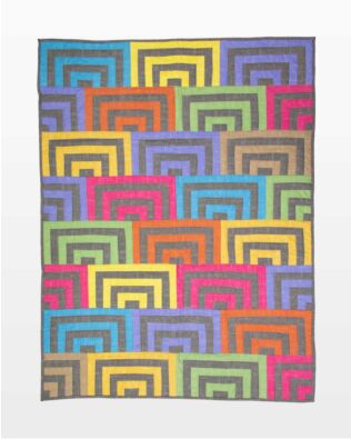 GO! Beach Cabin Condo's Throw Quilt Pattern