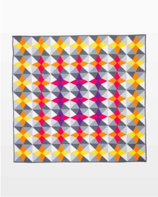 GO! Geodesic Stars Throw Quilt Pattern