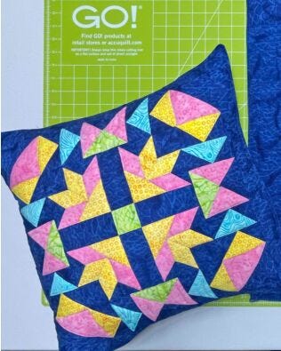 GO! Flying Around the Tracks Pillow and Quilt Pattern