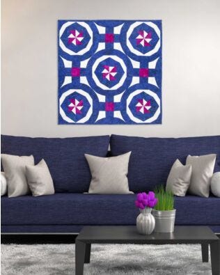 GO! Glorified Violets In Bloom Wall Hanging Pattern