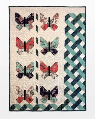 GO! Butterfly Garden Throw Quilt Pattern