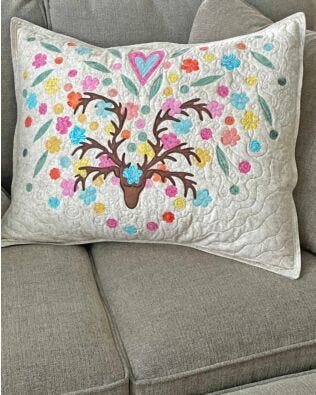 GO! Deer Heart Boudour Pillow Pattern