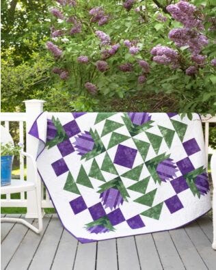 GO! Lovely Lotus Throw Quilt Pattern