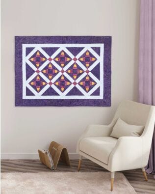 GO! Purple Priscilla Wall Hanging Pattern