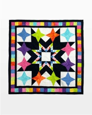 GO! Mill & Technicolor Stars Throw Quilt Pattern