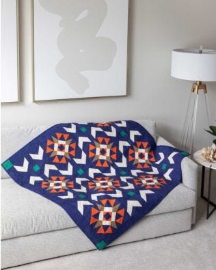 GO! Carolina Blossoms Throw Quilt Pattern