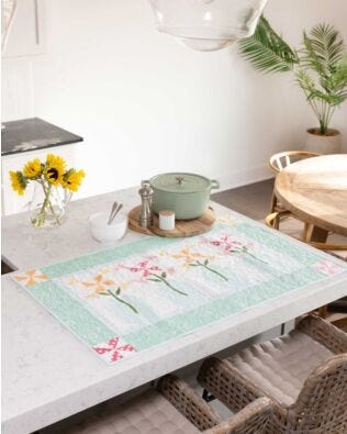 GO! Windowsill Blooms Table Runner Pattern