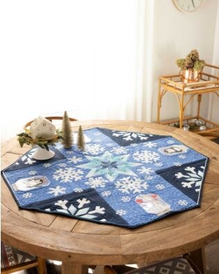 GO! Penguins, Snowmen & Snow Globes, Oh My! Table Topper Pattern