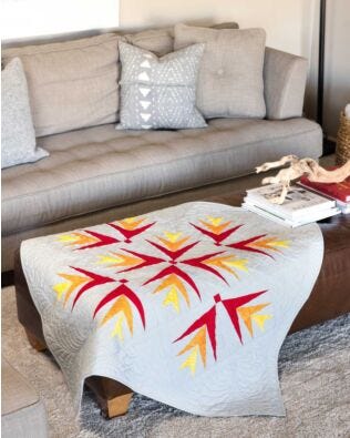 GO! Palm Fire Throw Quilt Pattern