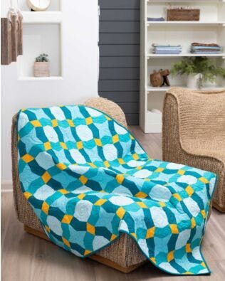 GO! Tulip Tiles Throw Quilt Pattern