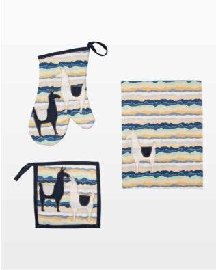 GO! Llamas in the Kitchen 3 Piece Set Pattern