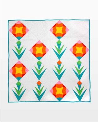 GO! Tulips in the Palm Garden Throw Quilt Pattern