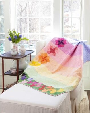 GO! Pella in Bloom Throw Quilt Pattern