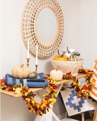 GO! Scrappy, Strippy Fall Garland Pattern