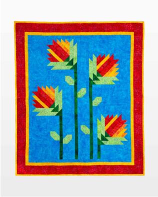 GO! Sweet Lotus Flowers Throw Quilt Pattern
