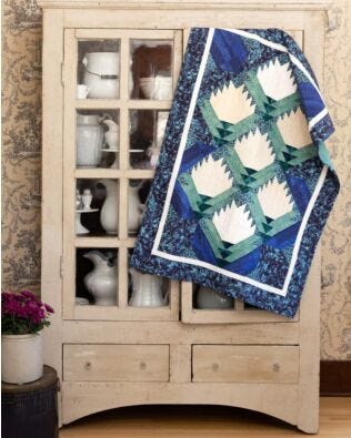 GO! Lotus Garden Throw Quilt Pattern