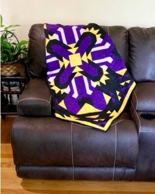 GO! Lotus Cross Throw Quilt Pattern