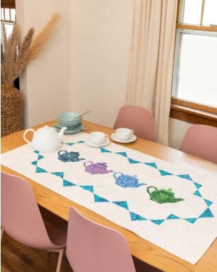 GO! Teapots Table Runner Pattern