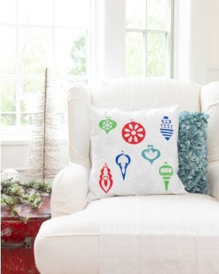 GO! Elegant Ornaments Pillow Pattern