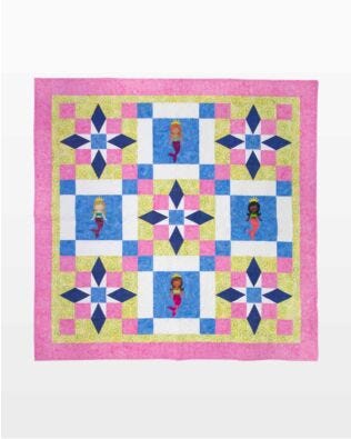 GO! Mermaid Stars Throw Quilt Pattern