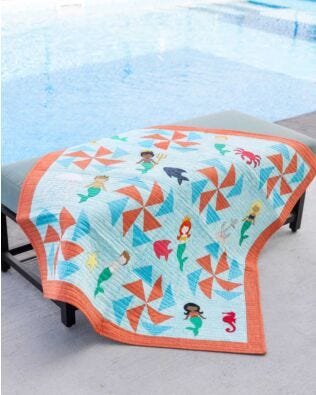 GO! Underwater Puzzle Throw Quilt Pattern