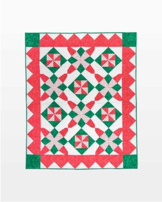 GO! Christmas Wreaths and Stars Throw Quilt Pattern