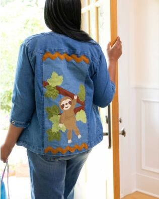 GO! Sloth Jean Jacket Pattern