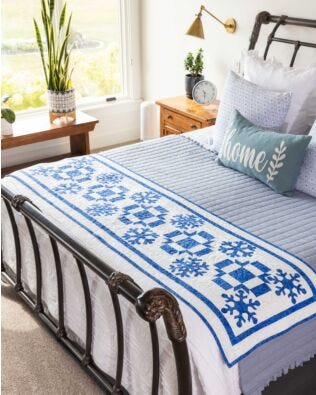GO! Farmhouse Winter Bed Runner Pattern