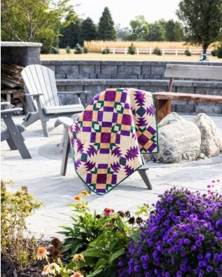 GO! Turkey in the Pineapples Throw Quilt Pattern