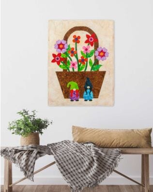 GO! Gnome Basket Wall Hanging Pattern