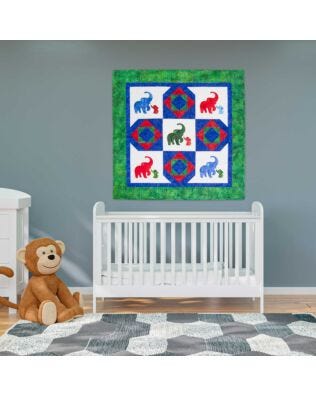 GO! Elephant Star Baby Quilt Pattern
