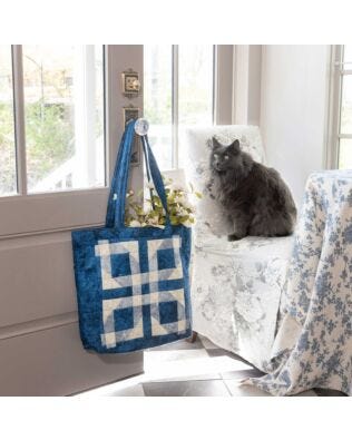 GO! Star & Cross Plaid Tote Bag Pattern