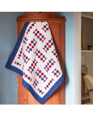 GO! Fishing in a Line Throw Quilt Pattern