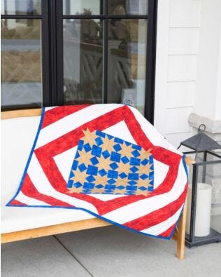 GO! Stripes Around the Stars Throw Quilt Pattern