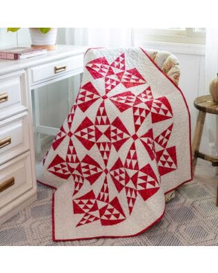 GO! Red Pine Forest Throw Quilt Pattern