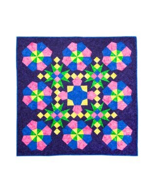 GO! Turkey Giblets Kaleidoscope Throw Quilt Pattern