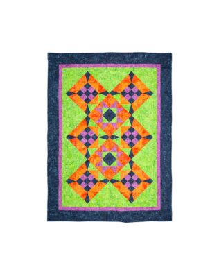 GO! Halloween Nine Patch Star Throw Quilt Pattern