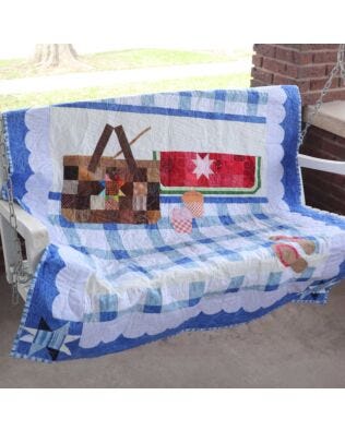 GO! Gingham Picnic Throw Quilt Pattern