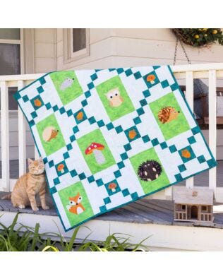 GO! Woodland Friends Throw Quilt Pattern