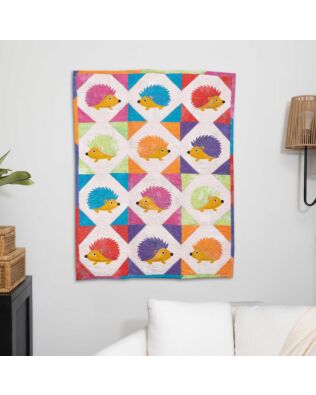 GO! Scrappy, Baby, Hedgehog Throw Quilt Pattern