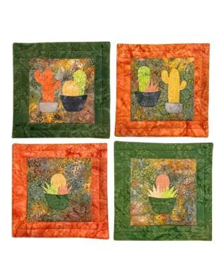 GO! Cactus Insulated Table Mats Pattern