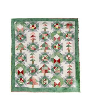 GO! Nine-Patch Christmas Star Throw Quilt Pattern