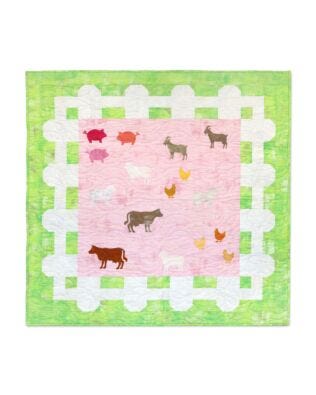GO! On the Farm Throw Quilt Pattern