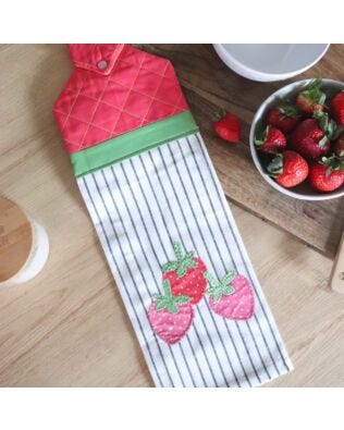 GO! Berry Bunches Kitchen Towels Pattern by Chris Marchini of Rose City Originals
