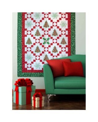 GO! Qube 6" Holiday Medley Throw Quilt Pattern (PQ91872)