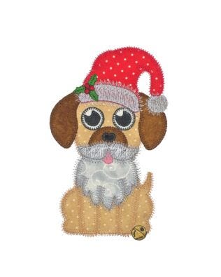 GO! Santa Pup Embroidery by V-Stitch Designs